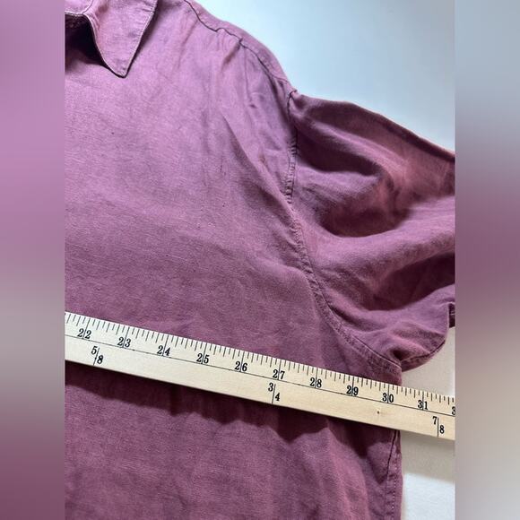 ATHLETA TAWNY ROSE PLAYA LINEN SHIRT BLOUSE Size 3X - Picture 7 of 8